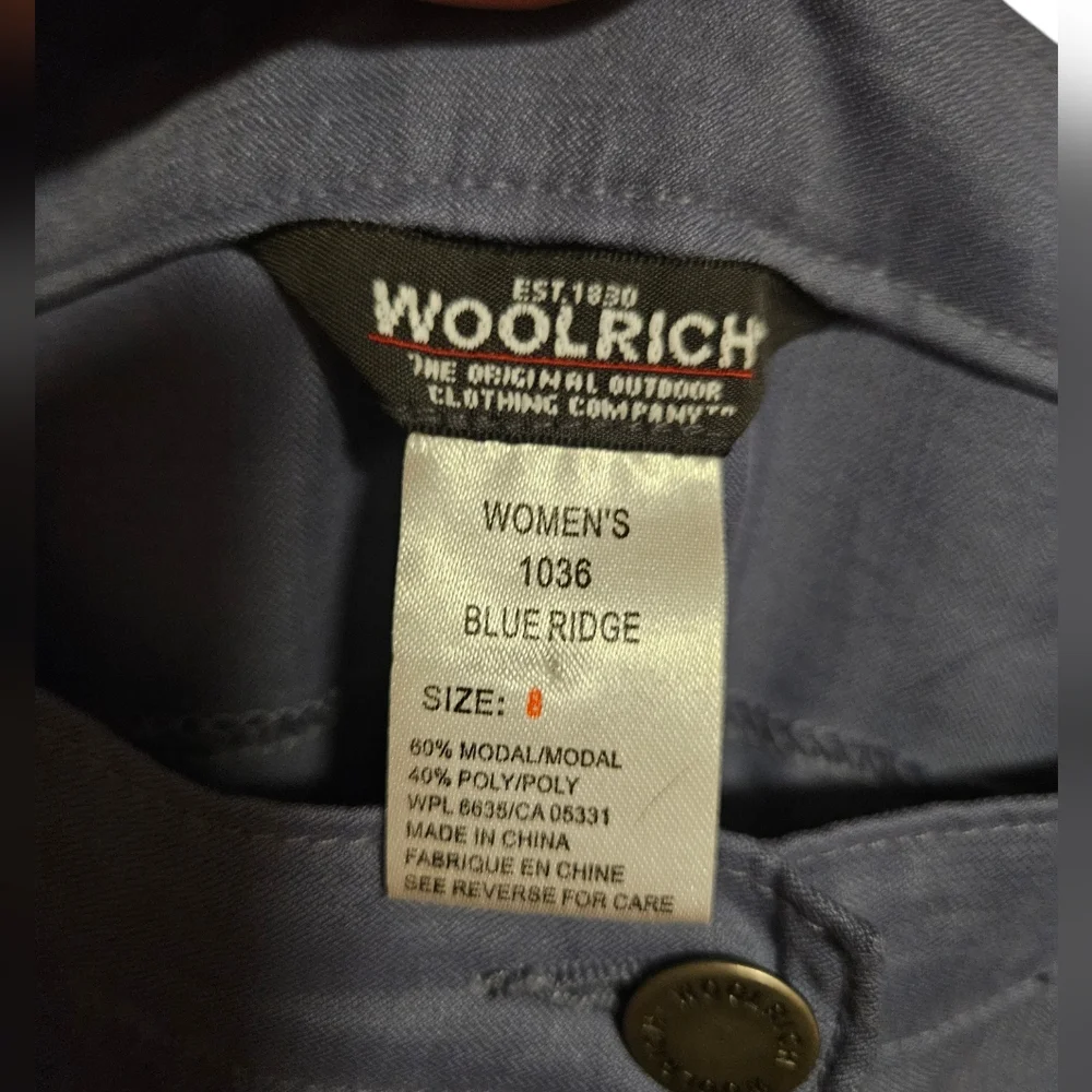 Woolrich Women's Size 8 Blue Ridge Soft Modal Durable Fabric Outdoor Pants